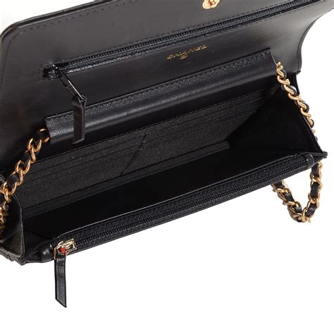 chanel lambskin quilted boy wallet on chain woc black|Chanel timeless wallet on chain.